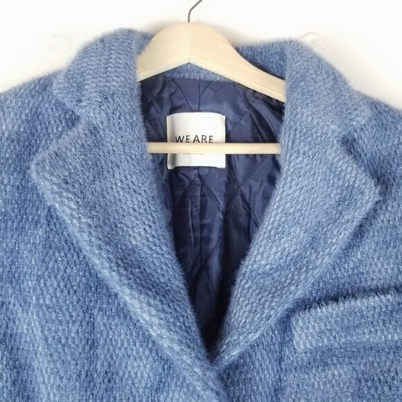 WE Are Blue Blazer Jacket Size Large Eyelash Fabric 3 Button Office, Career - Picture 5 of 12